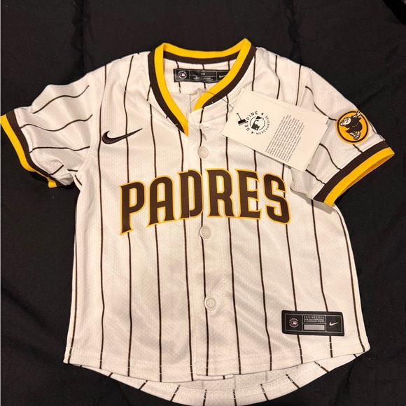 Nike Other - Nike White and Black Striped Padres Jersey